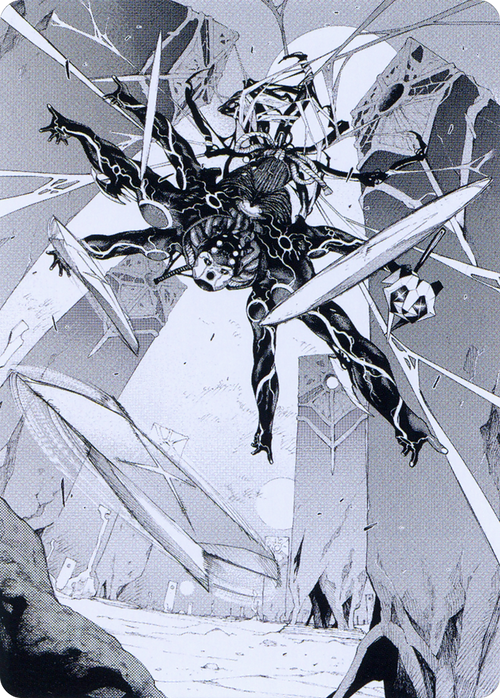 Kaito, Dancing Shadow // Kaito, Dancing Shadow (AONE-078) - Phyrexia: All Will Be One Art Series (Borderless) Foil