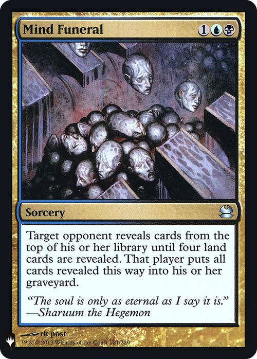 Mind Funeral (LIST-MMA-181) - The List Foil