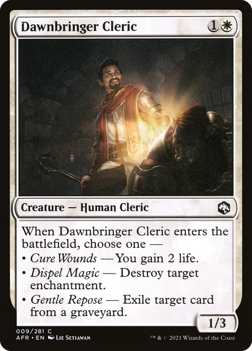 Dawnbringer Cleric (AFR-009) - Adventures in the Forgotten Realms Foil