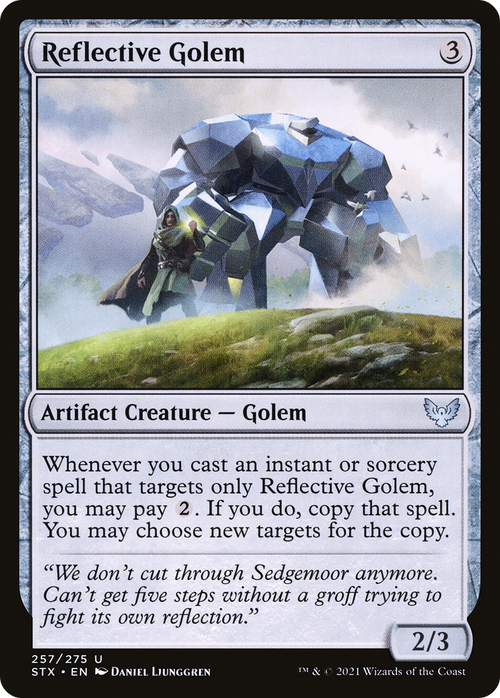 Reflective Golem (STX-257) - Strixhaven: School of Mages Foil