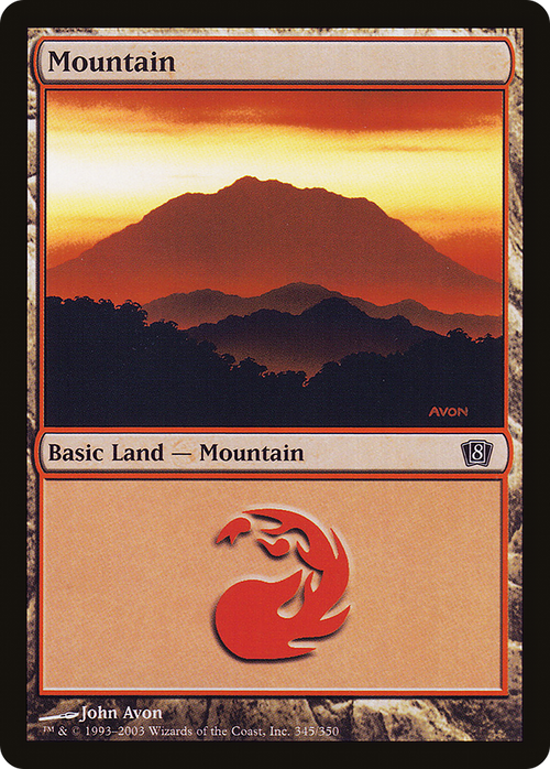 Mountain (345) (8ED-345) - 8th Edition Foil