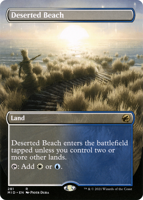 Deserted Beach (Borderless) (MID-281) - Innistrad: Midnight Hunt (Borderless) Foil