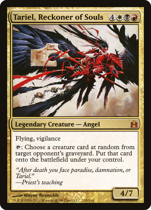 Tariel, Reckoner of Souls (CMD-229) - Commander 2011