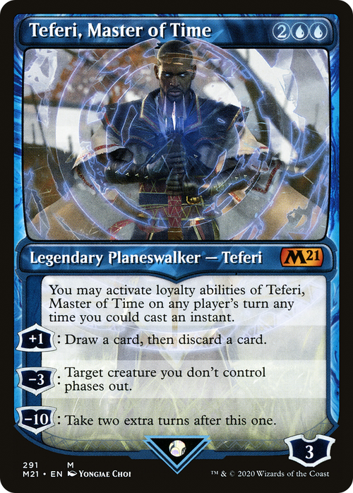 Teferi, Master of Time (Showcase) (291) (M21-291) - Core Set 2021: (Showcase)