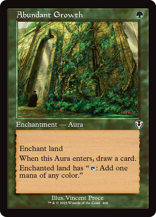 Abundant Growth (Retro Frame) (INR-406) - Innistrad Remastered: (enchantment)