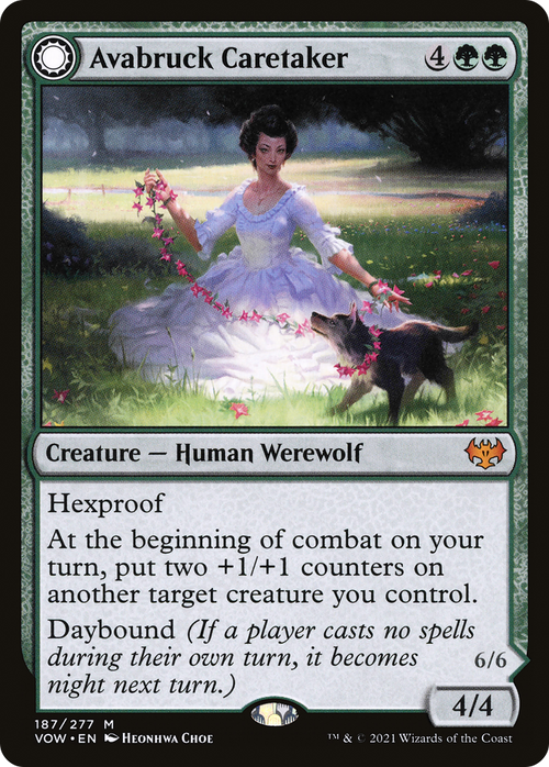 Avabruck Caretaker (VOW-187) - Innistrad: Crimson Vow: (Double Faced Transform) Foil