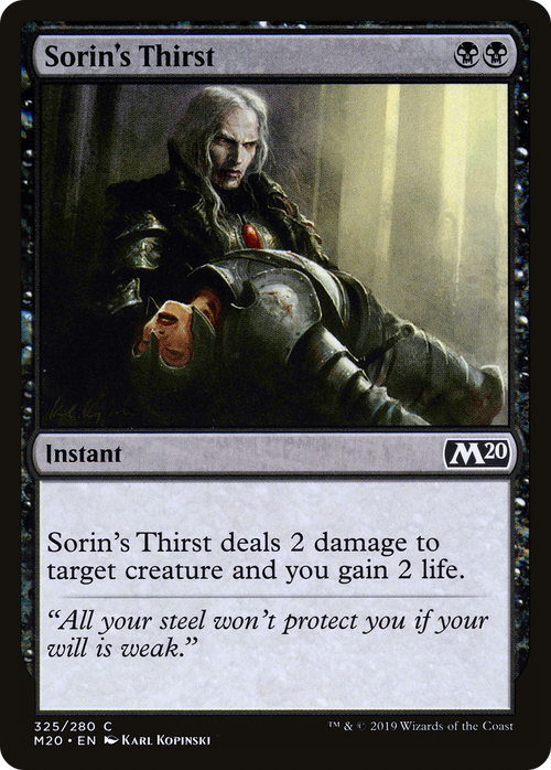 Sorin's Thirst (M20-325) - Core Set 2020