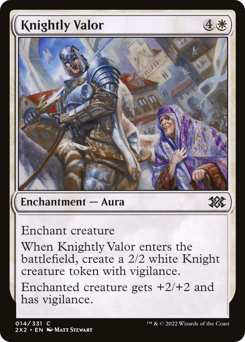 Knightly Valor (2X2-014) - Double Masters 2022