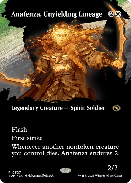 Anafenza, Unyielding Lineage (Borderless) (TDM-327) - Tarkir: Dragonstorm: (Showcase) Foil
