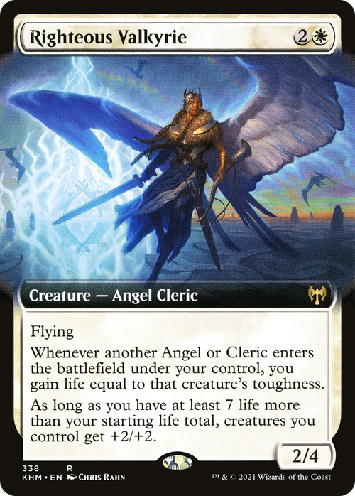 Righteous Valkyrie (Extended Art) (KHM-338) - Kaldheim: (Extended Art) Foil