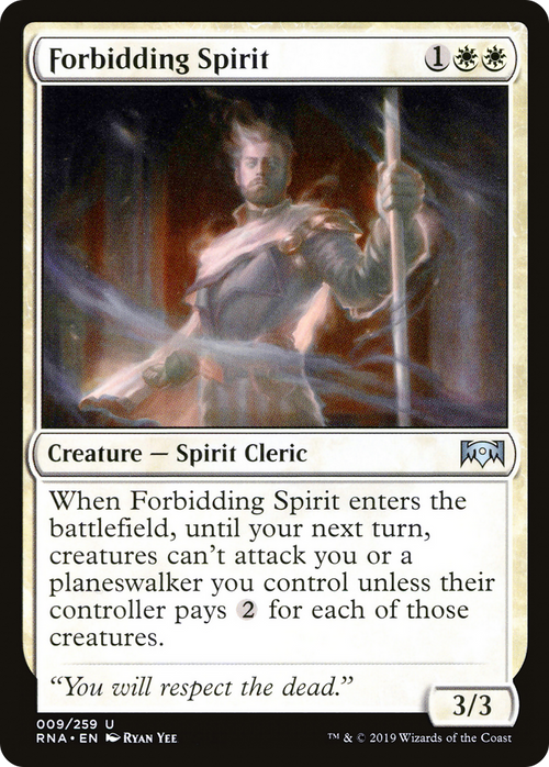 Forbidding Spirit (RNA-009) - Ravnica Allegiance Foil