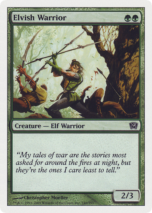 Elvish Warrior (9ED-240) - 9th Edition Foil