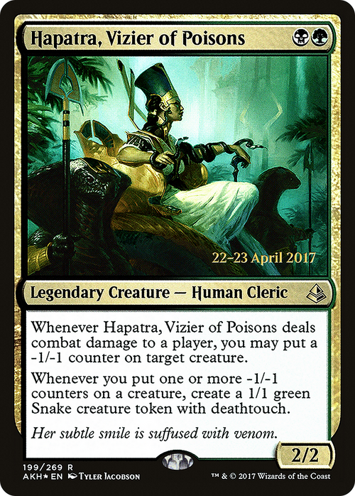 Hapatra, Vizier of Poisons (PRE-199S) - Amonkhet Promos Foil