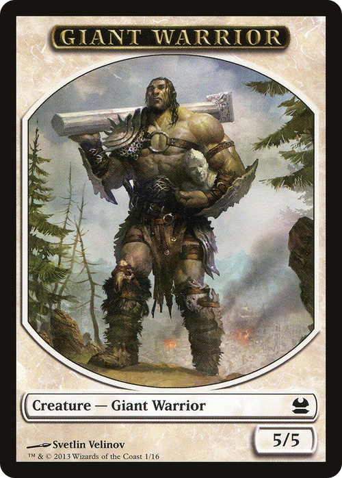 Giant Warrior Token (MMA-001) - Modern Masters Tokens