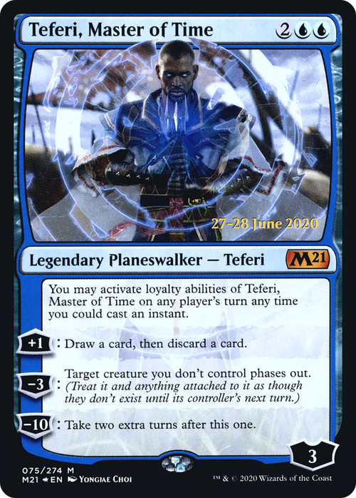Teferi, Master of Time (PRE-75S) - Core Set 2021 Promos Foil