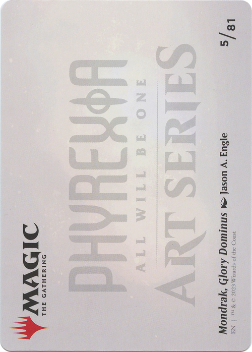 Mondrak, Glory Dominus // Mondrak, Glory Dominus (AONE-005) - Phyrexia: All Will Be One Art Series (Borderless) Foil