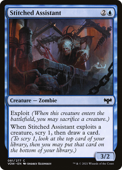 Stitched Assistant (VOW-081) - Innistrad: Crimson Vow Foil
