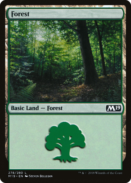Forest (278) (M19-278) - Core Set 2019 Foil