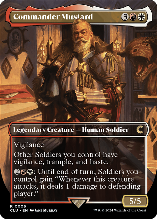Commander Mustard (Borderless) (CLU-006) - Ravnica: Clue Edition