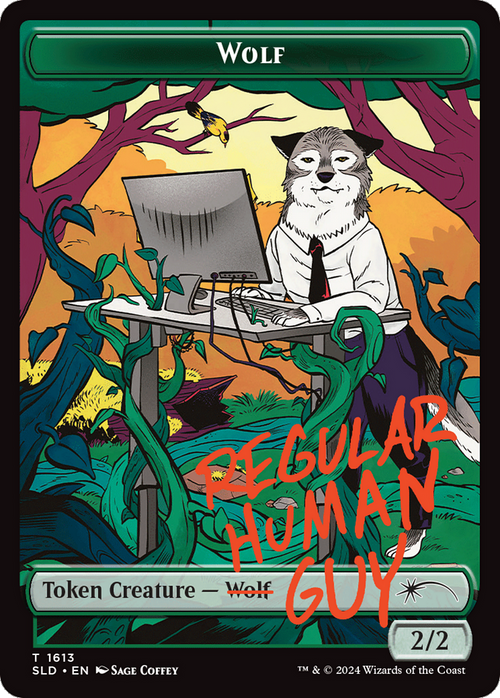 Wolf Token (SLD-1613) - Secret Lair Drop Foil