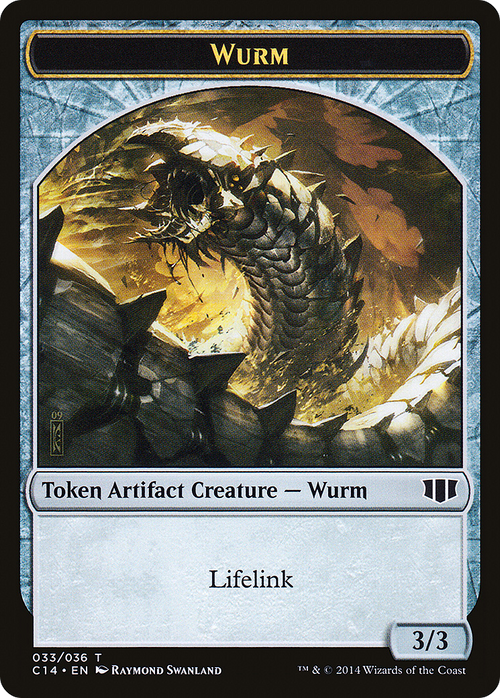 Wurm (Lifelink) // Goat Double-sided Token (C14-033) - Commander 2014 Tokens