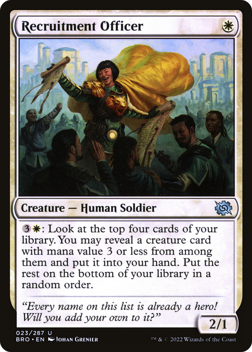 Recruitment Officer (BRO-023) - The Brothers' War Foil