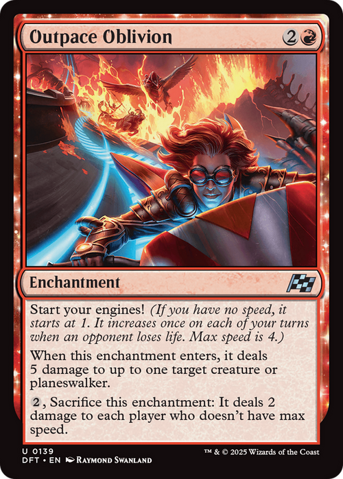 Outpace Oblivion (DFT-139) - Aetherdrift: (enchantment) Foil