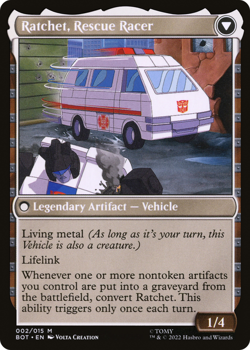 Ratchet, Field Medic (BOT-002) - Transformers: (convertdfc) Foil