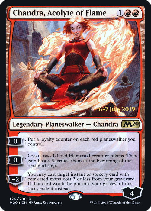 Chandra, Acolyte of Flame (PRE-126S) - Core Set 2020 Promos Foil