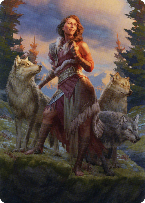 Arlinn, the Pack's Hope // Arlinn, the Pack's Hope (AMID-001) - Midnight Hunt Art Series (Borderless) Foil