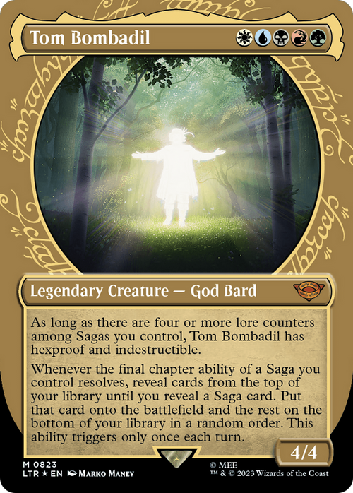 Tom Bombadil (Showcase) (Surge Foil) (LTR-823) - The Lord of the Rings: Tales of Middle-earth: (Showcase) (Borderless) Foil