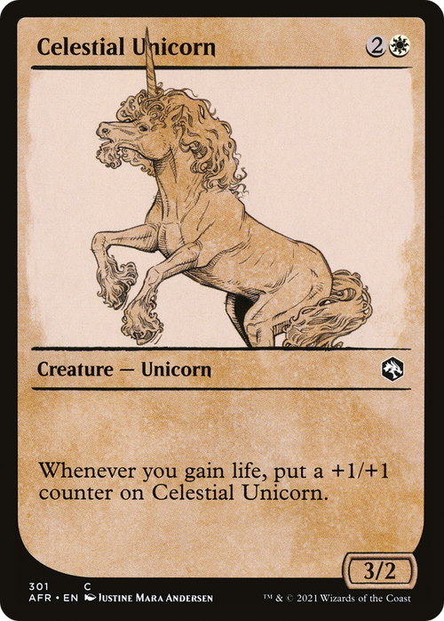 Celestial Unicorn (Showcase) (AFR-301) - Adventures in the Forgotten Realms: (Showcase) Foil