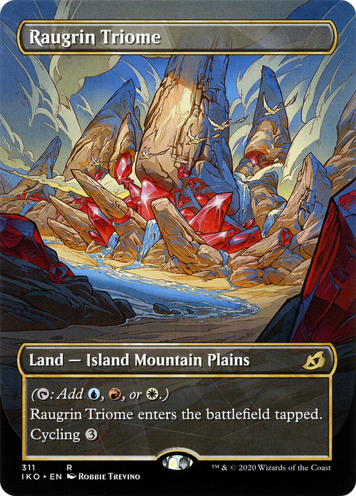 Raugrin Triome (Showcase) (IKO-311) - Ikoria: Lair of Behemoths: (Showcase) (Borderless) Foil