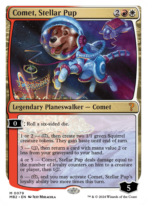 Comet, Stellar Pup (White Border) (MB2-079) - Mystery Booster 2