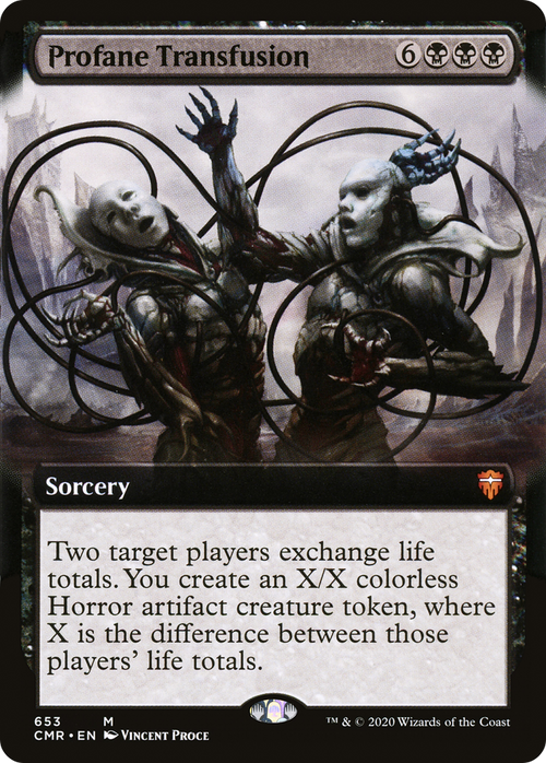 Profane Transfusion (Extended Art) (CMR-653) - Commander Legends: (Extended Art)