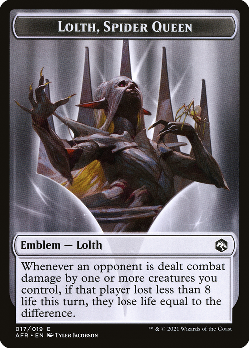 Lolth, Spider Queen Emblem (TAFR-017) - Adventures in the Forgotten Realms Tokens Foil