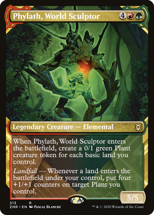 Phylath, World Sculptor (Showcase) (ZNR-313) - Zendikar Rising: (Showcase) Foil