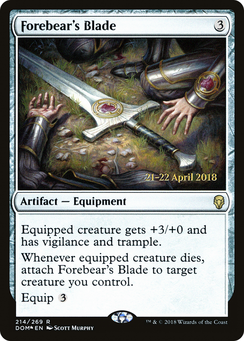 Forebear's Blade (PRE-214S) - Dominaria Promos Foil