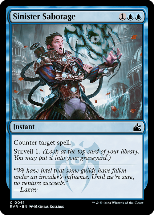 Sinister Sabotage (RVR-061) - Ravnica Remastered Foil
