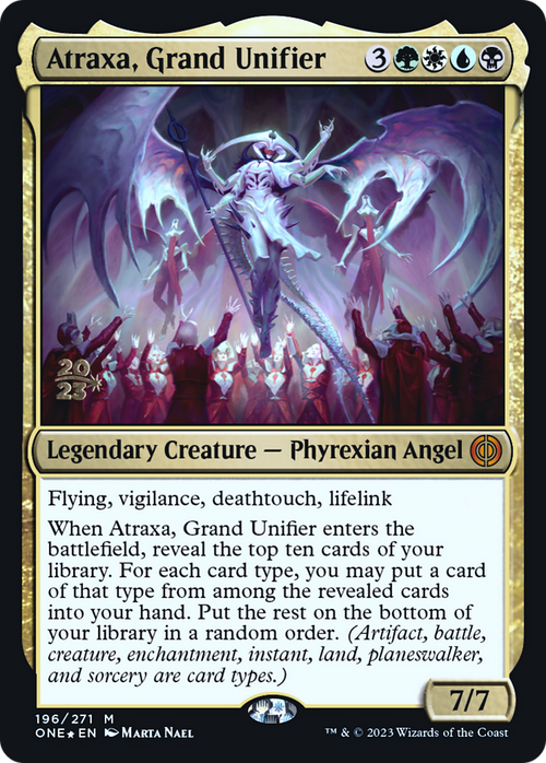 Atraxa, Grand Unifier (PRE-196) - Phyrexia: All Will Be One Promos Foil