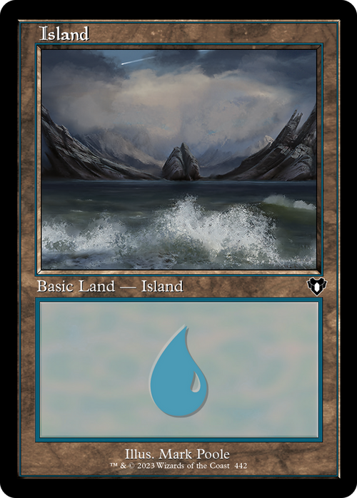 Island (442) (Retro Frame) (CMM-442) - Commander Masters