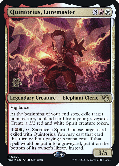 Quintorius, Loremaster (PRE-250) - March of the Machine Promos Foil