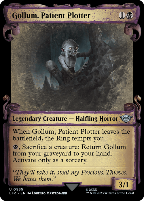 Gollum, Patient Plotter (Showcase Scrolls) (LTR-535) - The Lord of the Rings: Tales of Middle-earth: (Showcase)