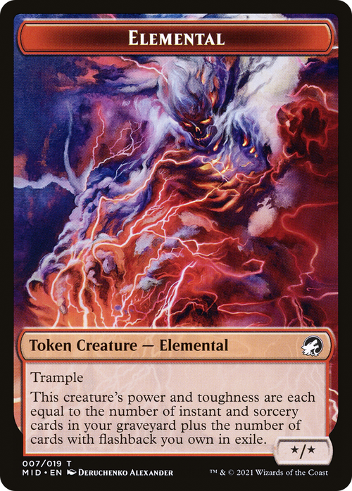 Elemental (TMID-007) - Innistrad: Midnight Hunt Tokens