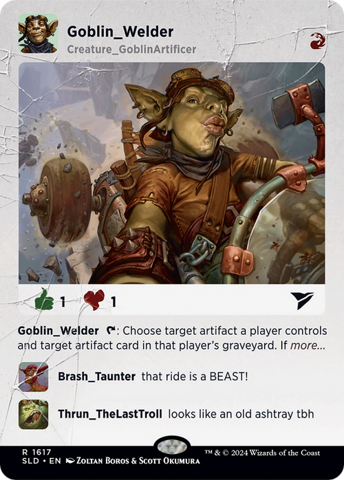 Goblin Welder (SLD-1617) - Secret Lair Drop (Borderless) Foil