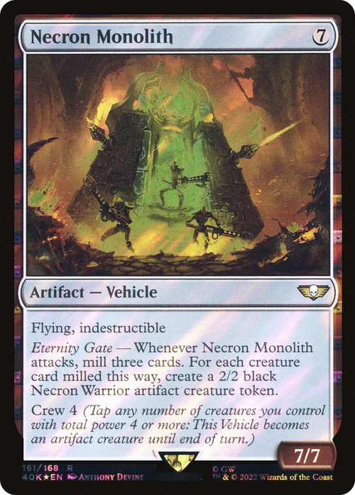 Necron Monolith (Surge Foil) (40K-161) - Warhammer 40,000 Commander Foil