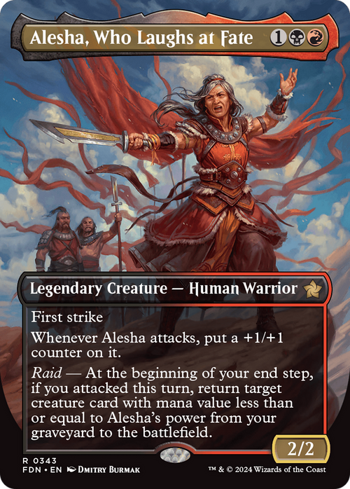 Alesha, Who Laughs at Fate (Borderless) (FDN-343) - Foundations Foil
