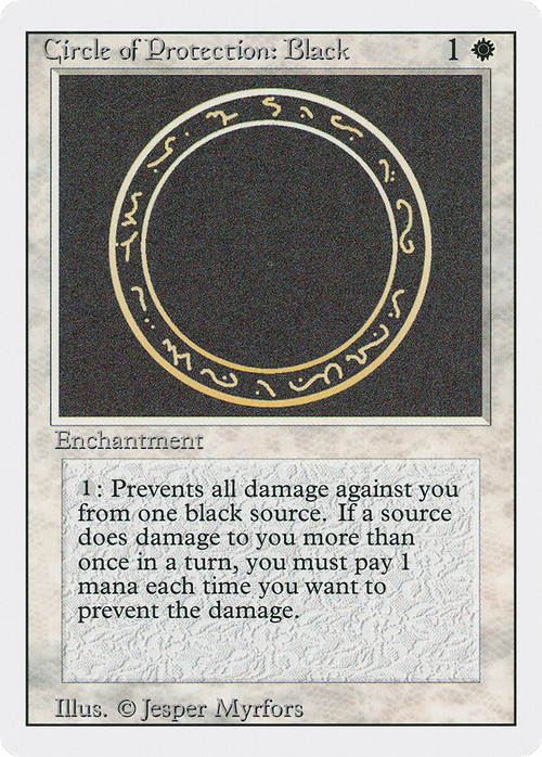 Circle of Protection: Black (3ED-) - Revised Edition
