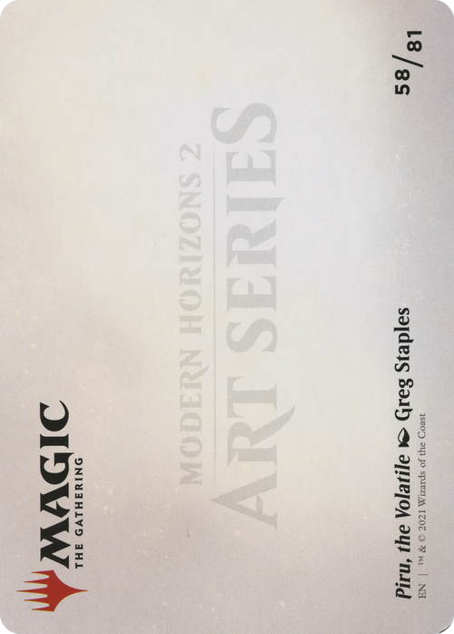 Piru, the Volatile // Piru, the Volatile (AMH2-058) - Modern Horizons 2 Art Series (Borderless) Foil