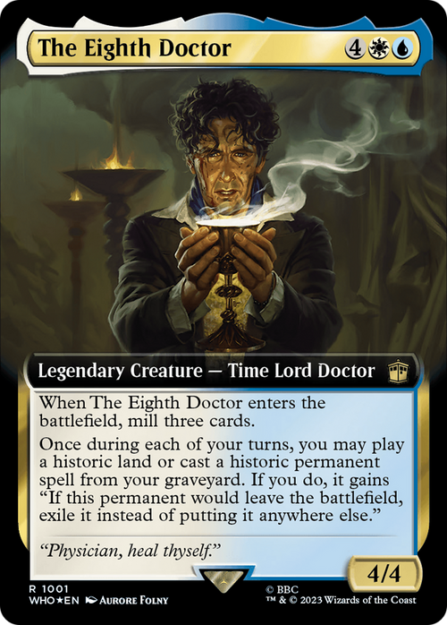 The Eighth Doctor (Extended Art) (Surge Foil) (WHO-1001) - Doctor Who: (Extended Art) Foil